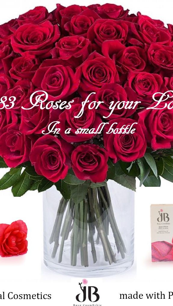 883 Roses for your love in a small bottle.